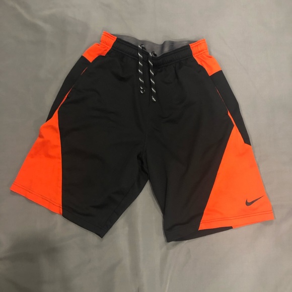 nike shorts black and orange